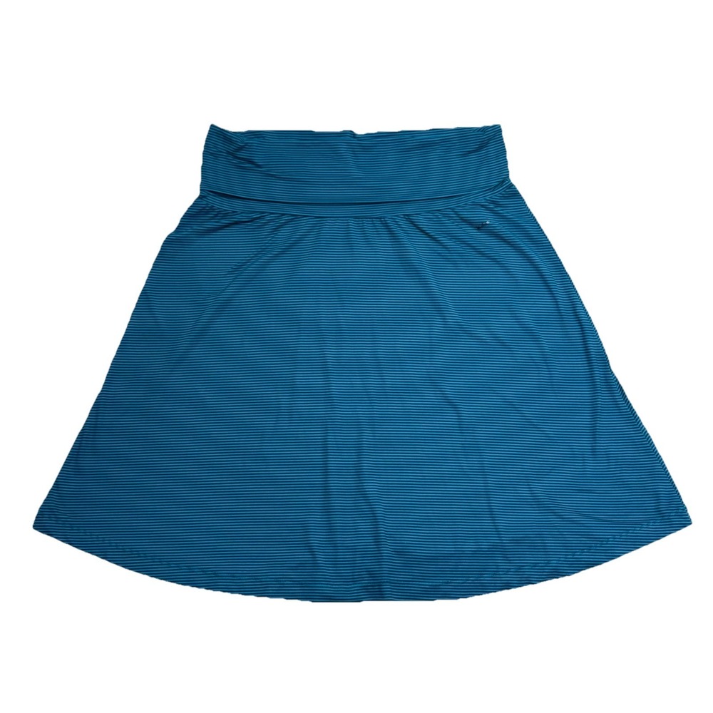 Woolrich Women's Blue Striped Active Skirt Pocket Stretchy Size Medium Athletic
